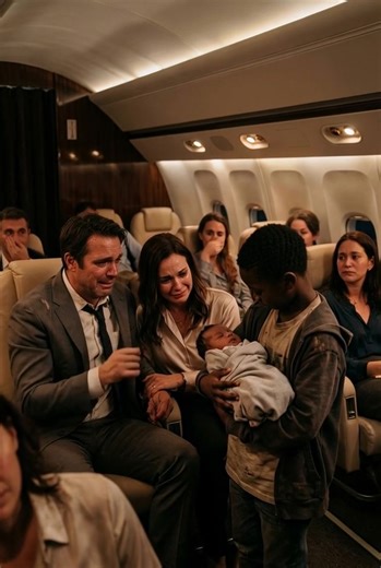 No One Could Calm the Billionaire’s Crying Baby on the Plane — Until a Poor Black Boy Did the Unthinkable… and Revealed a Truth That Changed Everything There are flights you forget the moment your feet hit the ground, flights that blur into the strange half-sleep of recycled air and plastic cups and the hum of engines — and then there are flights like the one from New York to London where exhaustion, class tension, quiet judgment, unexpected kindness and a single child’s cry wove themselves into