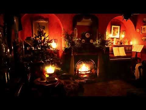Ambience/ASMR: Victorian Christmas Parlour at Night (with Fireplace & Clock), 5 Hours