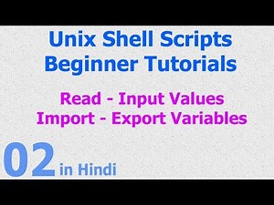 02 - Unix Shell Scripts - Read | Input Value - Datatypes - Variables