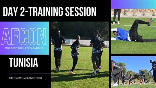 𝐆𝐎𝐎𝐃 𝐌𝐎𝐑𝐍𝐈𝐍𝐆 𝐅𝐑𝐎𝐌 𝐓𝐔𝐍𝐈𝐒𝐈𝐀 🇹🇳✨ Sensational passes. Precision. Teamwork. Together they’ve carried us this far! 🦓🔥 Osantse o belaela eng Motswana? With 11 days left, #RETSAELAGONEKOO!! And wait for the last frame… Kopelang just smashed a 𝐌𝐀𝐒𝐒𝐈𝐕𝐄 𝐩𝐞𝐧𝐚𝐥𝐭𝐲 in training, and the celebration? 🔥🔥🔥 You don’t want to miss it! Sponsored by: O3 Beverages Cresta Hotels Orange DStv Chartered Insurance Brokers All Kasi Clothing Co. Choppies Botswana Air Botswana Botswan