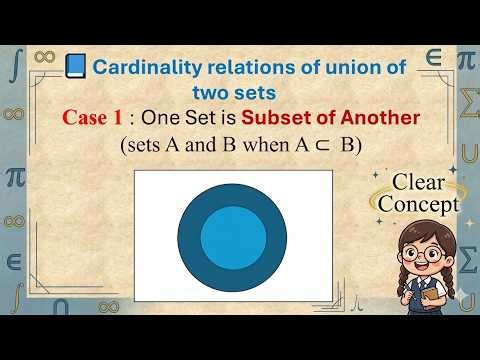Cardinality of Union of Sets (Case 1: A ⊂ B) | Class 10 Maths | Easy Explanation