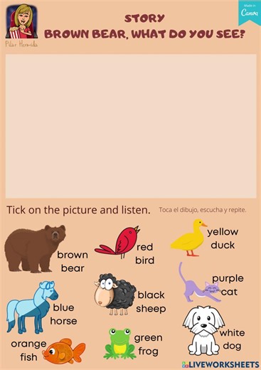 STORY Brown Bear What do you see worksheet