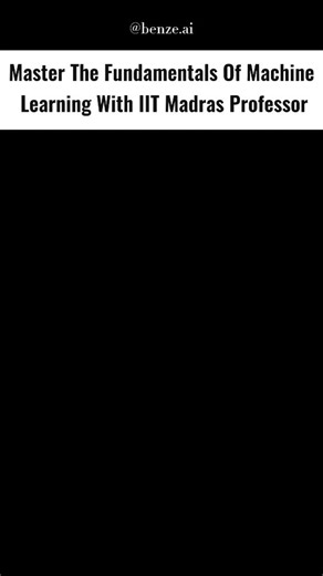 ⌬ AI | 🚀IIT Madras ML Course💥 Get introduced to the basics of Machine Learning with Prof. Balaraman Ravindran of IIT Madras in this detailed... | Instagram