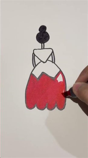 Beautiful Doll Drawing | Easy & Cute Marker Art Tutorial | Doodle and Shade