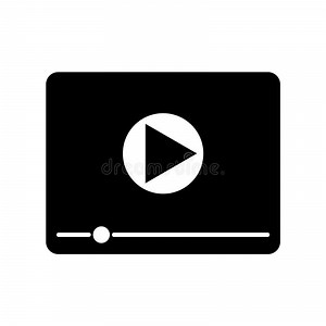 Video Player Vector Icon on White Background Stock Vector - Illustration of player, digital: 252175603