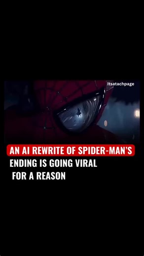 Tech Page on Instagram: "An AI-rewritten ending of Spider-Man is going viral because it gives fans a fresh, emotional twist on the story, imagining a different fate for the characters. The alternative ending feels surprisingly human, more dramatic, and deeply relatable, making people question how small changes could completely reshape the hero’s journey. DM for credit/removal #tech #technews #technology #spyderman"