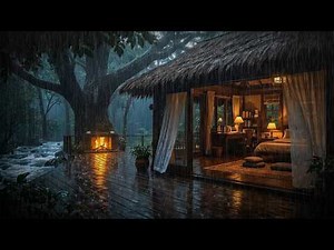 Soft Rain On Forest Cabin 🌧️ | Soothing Rain Sounds For Drift into Sleep Night