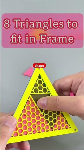 How to fit 8 triangles into frame 🖼️ #triangle #puzzle #iq #iqtest #logicpuzzle #braintest #fun