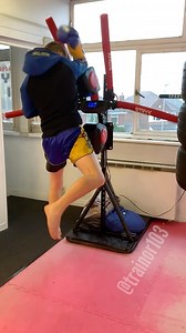 People can’t use the bags don’t hit back with this one 😂⁣ ⁣ Having a mess about with the pre programmed combos on @stryk.usa RXT-1.⁣⁣ ⁣⁣ Here I was defending against a⁣⁣ ⁣⁣ Jab, Cross, hook⁣⁣ ⁣⁣ jab, cross ⁣⁣ ⁣⁣ Left hook, right hook. ⁣⁣ ⁣⁣ Against the jab, cross, hook I slipped the first two punches and covered against the hook. From here I countered with a hook, cross, hook⁣⁣ ⁣⁣ Then I slipped the second jab, cross attack and countered with a lead uppercut, right cross, followed by a right ju