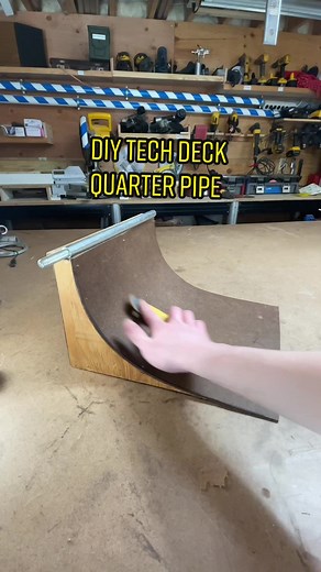 DIY Tech Deck Quarter Pipe in 20 Seconds