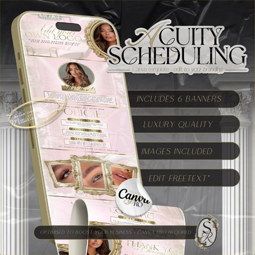 Editable Acuity Scheduling Template, Beauty Salon Canva Banners (digital Download) - Etsy