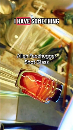 Hand Blown Glass Facehugger Shot Glass #facehugger #shotglass
