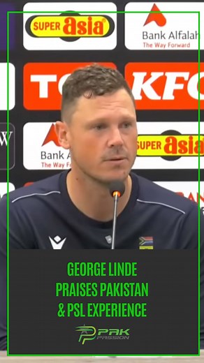 13K views · 243 reactions |  “It makes you a better player — PSL really helps you understand your game.” George Linde after South Africa’s win vs Pakistan in the 1st T20I  #GeorgeLinde #PAKvsSA #PSL #PakPassion #CricketInterview #T20Cricket | PakPassion.Net | Facebook
