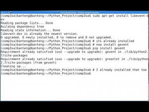 Python Tutorial - Install Gevent Inside Virtualenv
