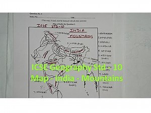 ICSE GEOGRAPHY Std 10 - Maps of India - MOUNTAINS.