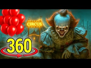 Scary Clown 360 Chase Video Horror - Pennywise Horror Video - IT VR video