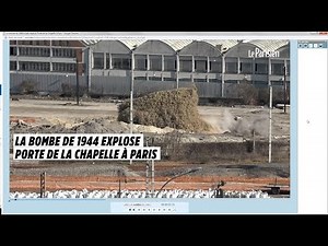 La bombe de 1944 a bien explosé Porte de la Chapelle à Paris