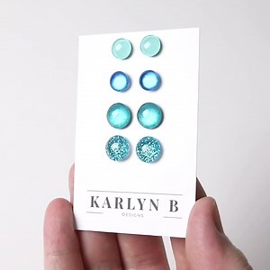 Build Your Own Custom Stud Earring Set - Titanium Posts - Color Dot Earrings - Resin Earrings - Everyday Earrings - Small Studs - Gift Set - Etsy
