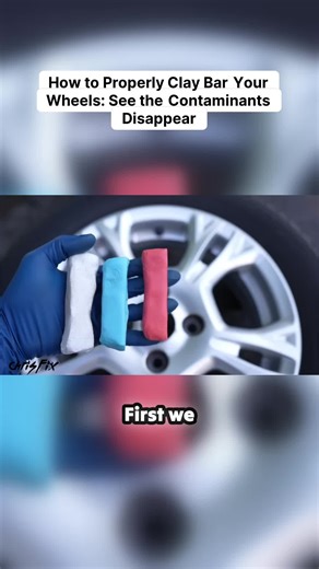 How to Properly Clay Bar Your Wheels See the Contaminants Disappear #CarTokUSA #CarRepair #AutoTech #CarMaintenance #FixItYourself #viraltiktok