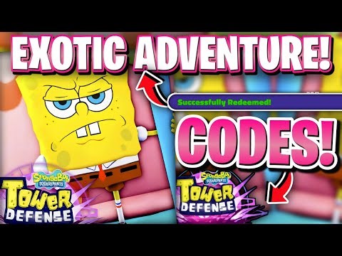 *NEW CODE* All EXOTIC EXPEDITION UPDATE 32 CODES! ROBLOX SPONGEBOB TOWER DEFENSE CODES