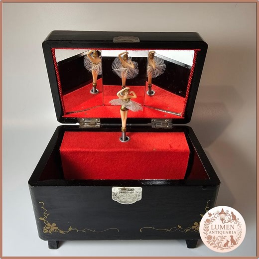 Vintage Japanese Ballerina Music Box, Floral Lacquer Jewelry Box, Rotating Dancer, Love Story Melody, 1960s Musical Jewelry Box - Etsy