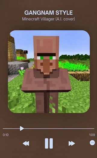Minecraft Villager Sings 'Gangnam Style' AI Cover