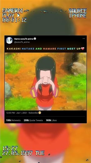 THE MOMENT KAKASHI AND HANARE MEET 🥹❤️‍🩹 #naruto