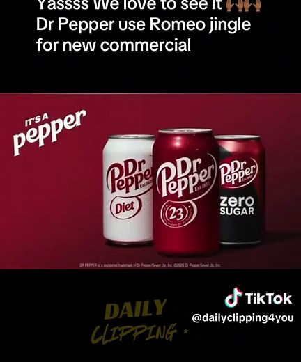 Dr Pepper Commercial Featuring Romeo's Catchy Jingle