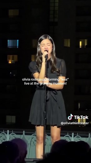Olivia Rodrigo performing “less” live at the Grammy Museum