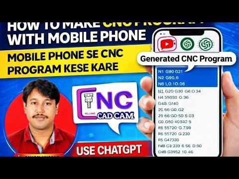HOW TO MAKE CNC PROGRAM WITH MOBILE PHONE | MOBILE PHONE SE CNC PROGRAM KESE KARE |
