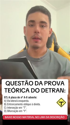 Questão da Prova Teórica do Detran para 2026