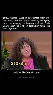 Andrea Dworkin Corrects the Strawman Live on Donahue (1987)
