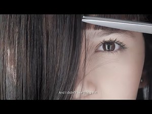 Girl long to pixie haircut in Clean&Clear commercial (HD remaster)