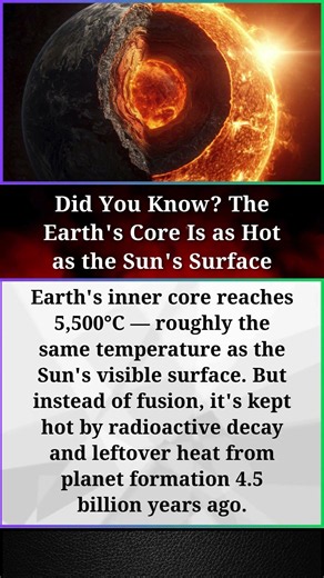 Did You Know? The Earth's Core Is as Hot as the Sun's Surface
