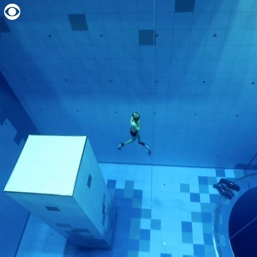 1.4M views | A pool near Warsaw, Poland is a diving tank and it's about 150 feet deep. Deepspot opened on November 21 and is currently the deepest pool in the world, according to the company. It's a training facility for beginner and advanced divers, with underwater caves and ruins for divers to explore. | CBS Newspath | Facebook