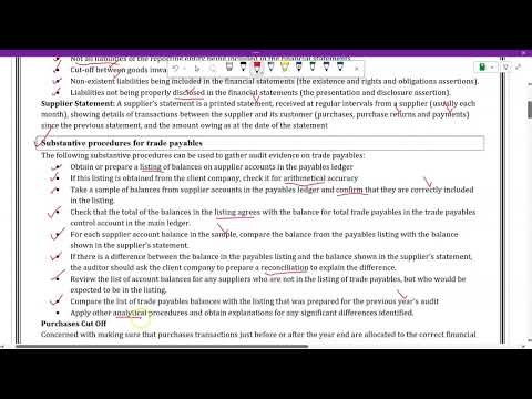 Ch No 10 Substantive Procedures Part 1