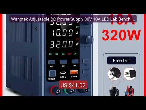 Wanptek Adjustable DC Power Supply 30V 10A LED Lab Bench Powe... — Amazing Value 2026 | Must Have!