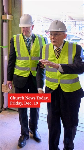 In Church News Today this Friday, Dec. 19: The First Presidency of The Church of Jesus Christ of Latter-day Saints recently toured the Salt Lake Temple. The Church leaders toured sealing rooms, the baptistry and other rooms used for ordinance work. They have been closely involved in the renovation work of this pioneer-era house of the Lord. Members of the First Presidency and the Quorum of the Twelve Apostles are posting Christmas messages on their social media accounts. The posts include family