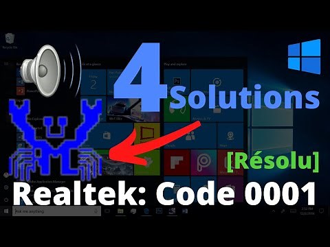 Échec de l'installation du pilote audio Realtek code 0001 dans Windows 10