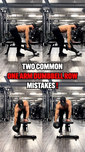 Will Abdull | Online Fitness Coach on Instagram: "ONE ARM DUMBBELL ROW MISTAKES! ⬇️ SAVE 4 LATER 🔑 Avoid these two common one arm dumbbell row mistakes for maximum back gains 💪 Mistake 1 ❌ Curling the weight instead of rowing it This shifts the workload to your biceps and limits how much your lats and upper back are actually working. Instead ⬇️ ✅ Drive your elbow back and row the dumbbell Think about pulling with your elbow, not your hand, to maximize lat engagement and build real back thickne
