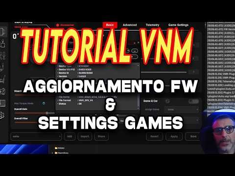 VNM TUTORIAL Software Update FW Pluggin e Game settings