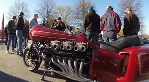 Lamborghini V12-Powered Motorcycle Gets Cool Neo-Retro Fairings - Video