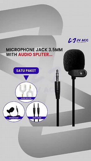Paket Mic Clip On dan Audio Splitter untuk Konten Creator
