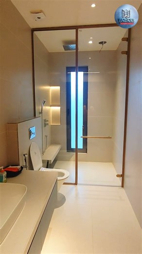 Premium Shower Cubicle & Slim Partition System Installed #ytshorts #youtubeshorts