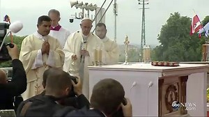 Pope Francis Falls During Mass in Poland, Gets Up Unharmed
