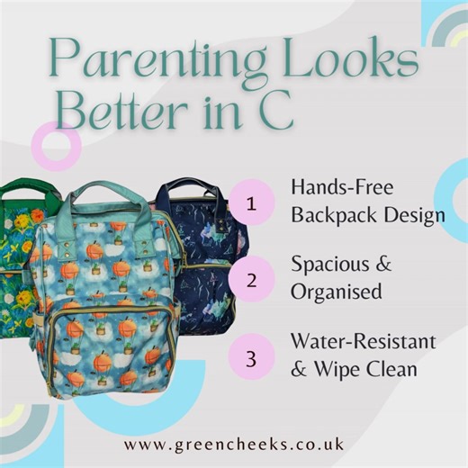 You’ll carry it everywhere — to baby groups, the doctor’s, the beach, the park. It’ll see first steps, first spills, and probably a lot of breadsticks. Shouldn’t your changing bag be a little bit... special? ✨ Designed to be practical. Made to be magical. Press play and fall in love with the details. | Green Cheeks