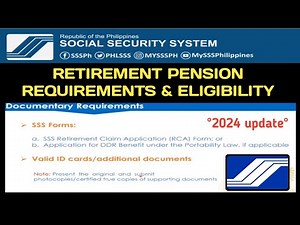 SSS RETIREMENT PENSION REQUIREMENTS and ELIGIBILITY.