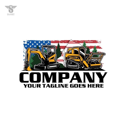 Forestry Equipment Logo: Skid Steer & Excavator Vector Design (svg, Eps, Png, Pdf, Jpg) - Etsy Canada