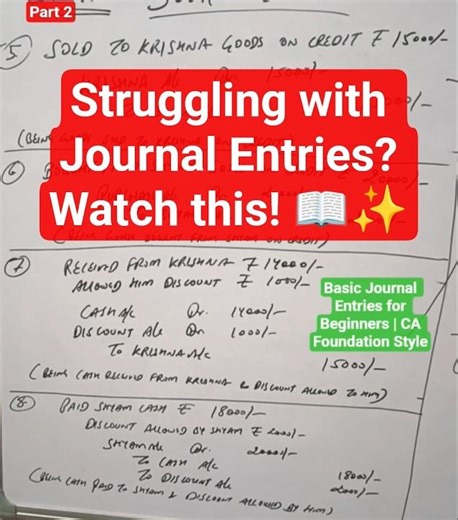 😱Basic Journal Entries for Beginners | CA Foundation Style #viralvideo #shorts #beginners #mrbeast