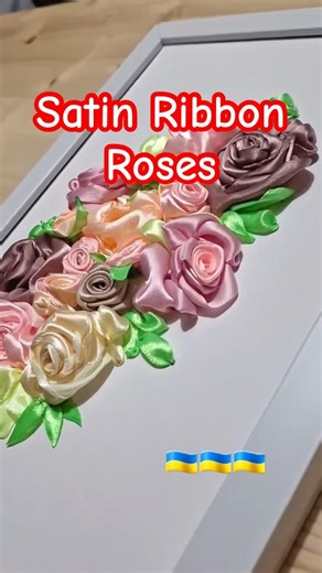 Beautiful Handmade Satin Ribbon Roses | DIY 🌹 #handmadeart